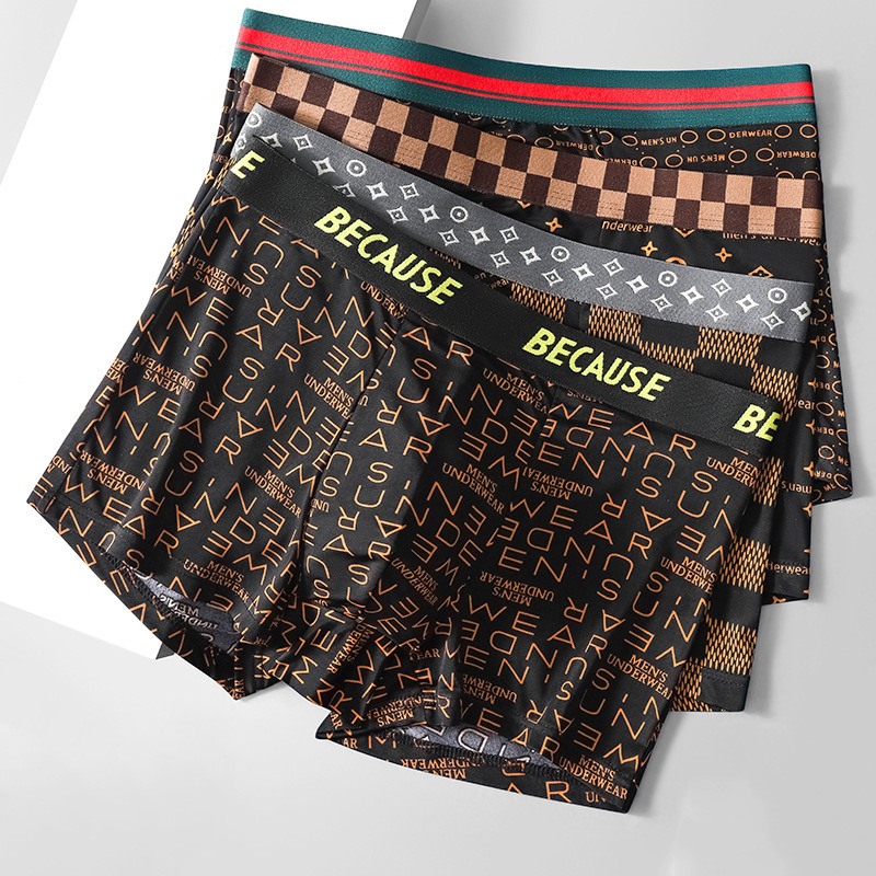 Men'S Fashion Lk - 4 stuks herenondergoed, bedrukte shorts voor