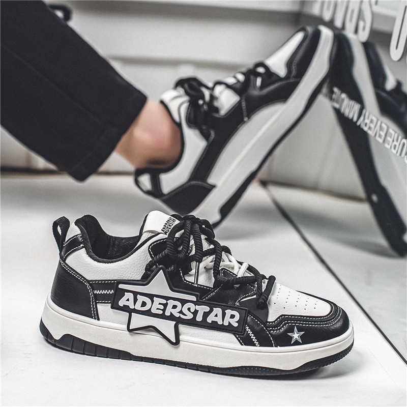 Men'S Fashion Brand - Ronde neus rubberen zool Leuke sneakers