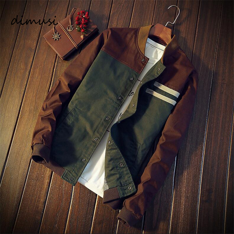 Men'S Fashion Zipper Jacket - DIMUSI Lente Herfst mannen Bomber Jassen