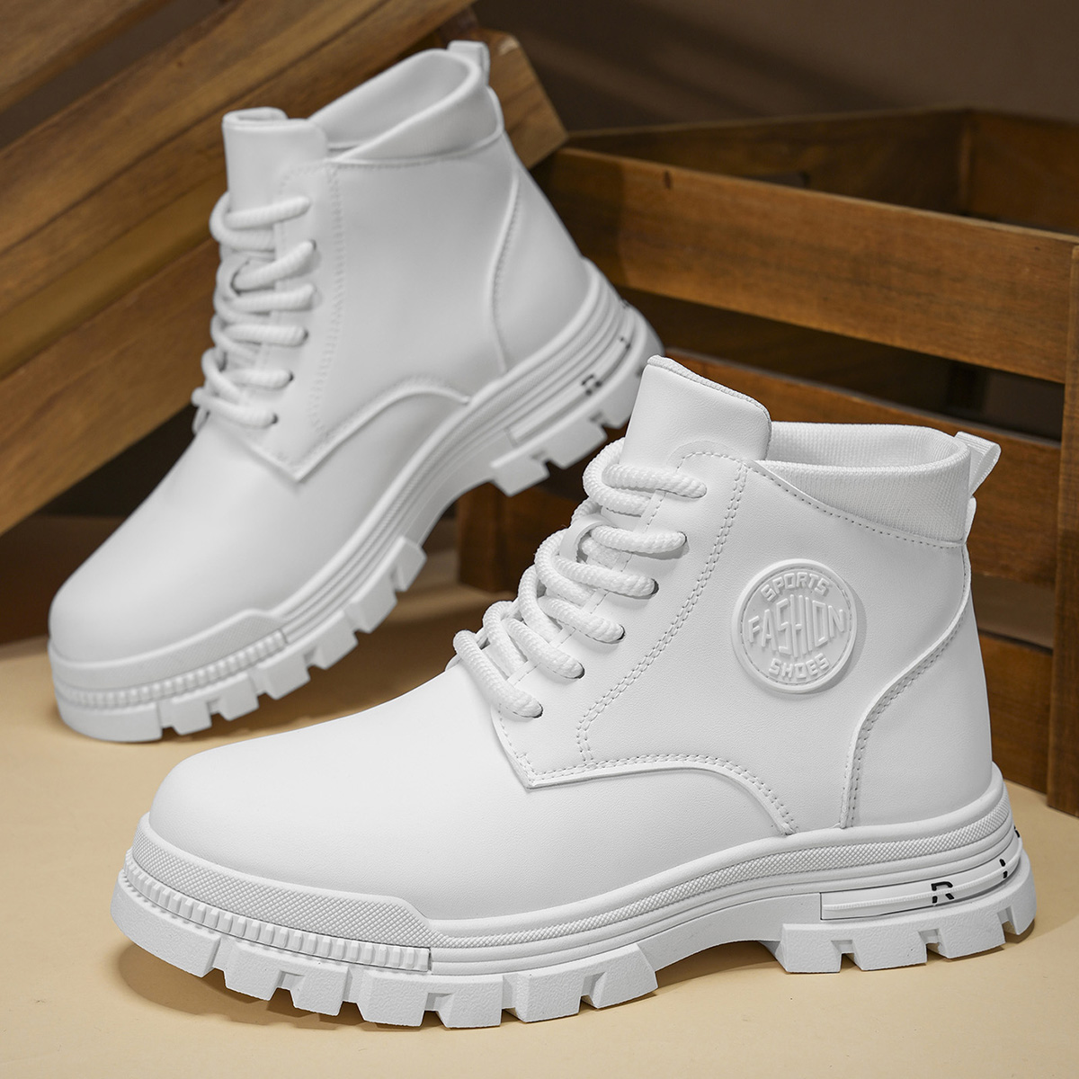 Men'S Fashion For 45 Years Old - Heren Modieuze witte motorlaarzen voor alle
