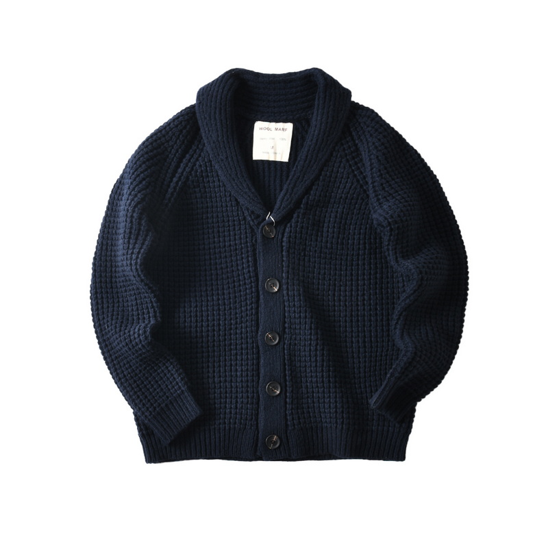 Men'S Fashion Zip Sweater - Eu Vintage 100% wol grof gebreide