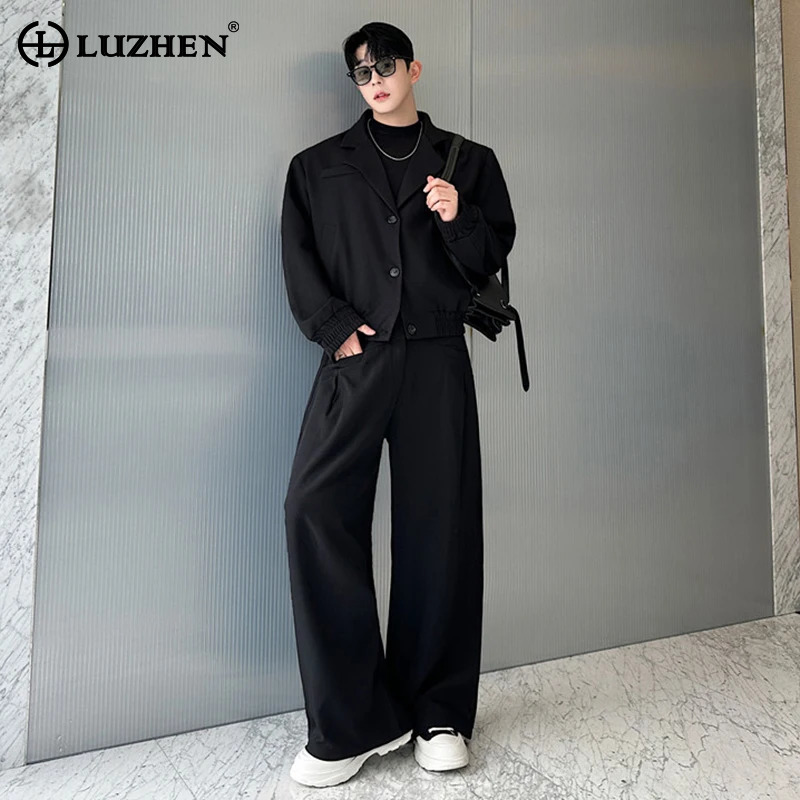 Men'S Fashion Zipper Jacket - LUZHEN Lente Blazer Casual Jas Herenmode