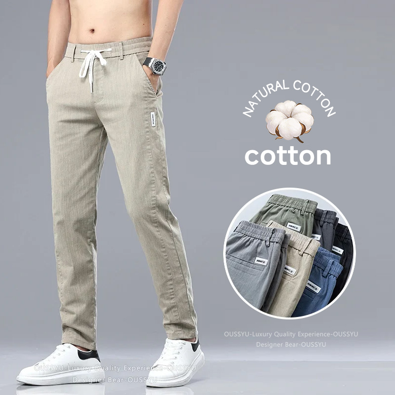Chino Pants Men - Merkkleding 2026 Zomer Heren Klassieke Katoenen