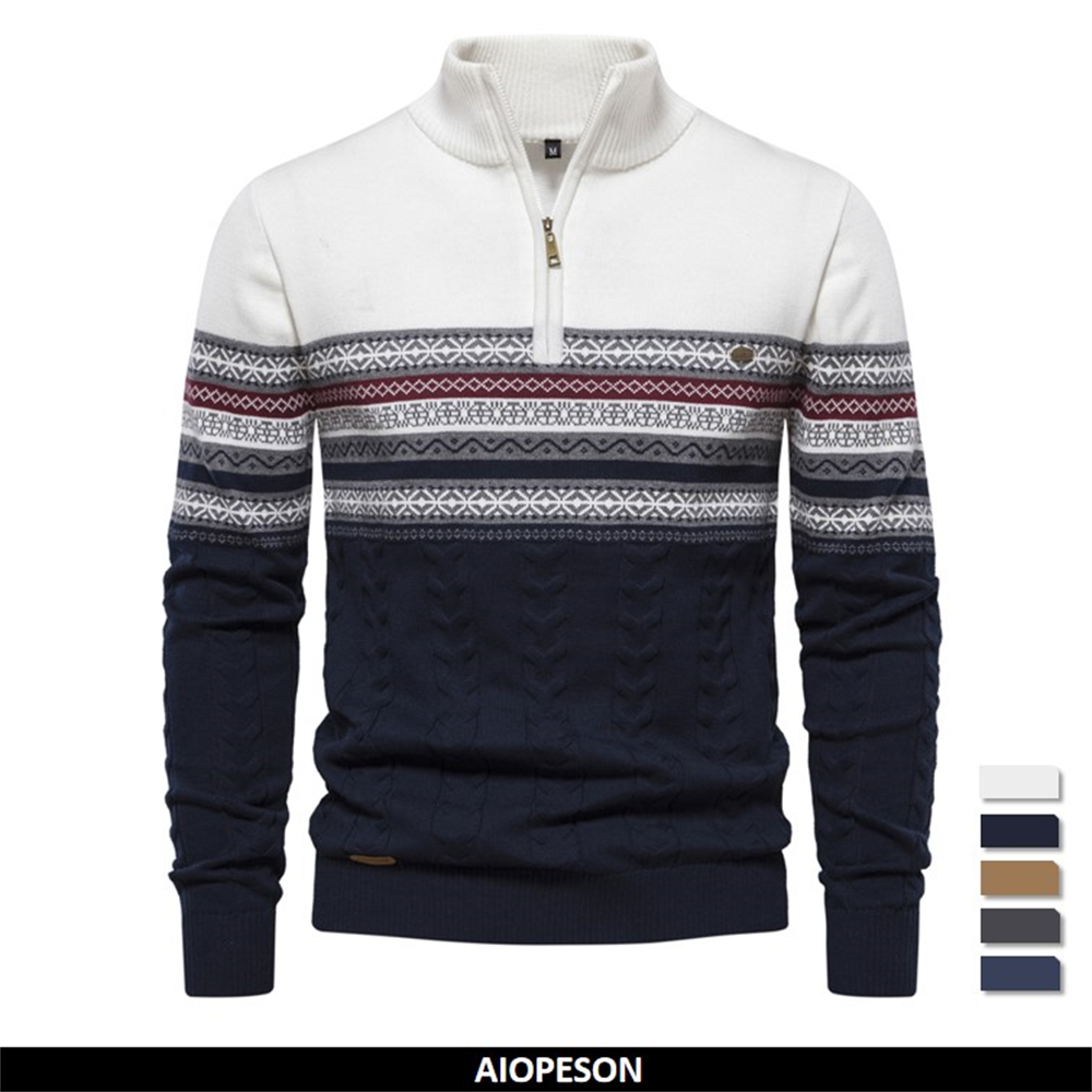Men'S Fashion Zip Sweater - 2023 Nieuwe Herfst Hoge Kwaliteit Rits
