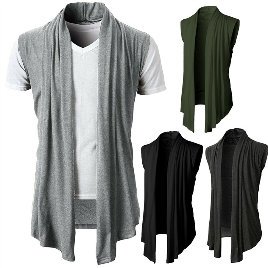 Men'S Fashion Zip Sweater - Nieuwe 2026 Lente Zomer Mannen Mouwloze