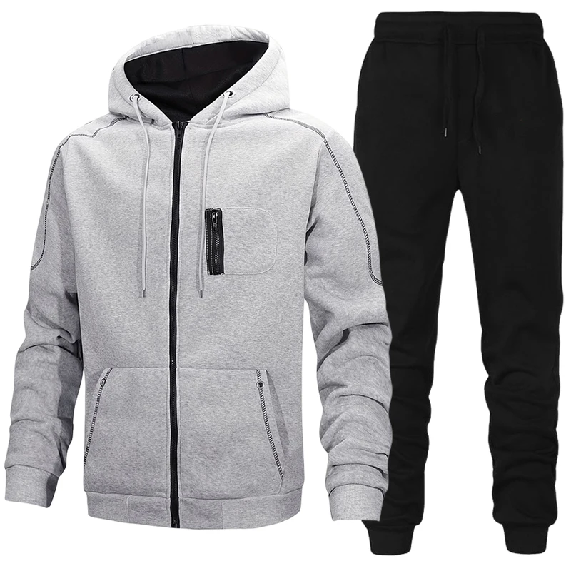 Men'S Fashion Zipper Jacket - Modieus Heren Trainingspak Casual Hoodie Sweatshirts