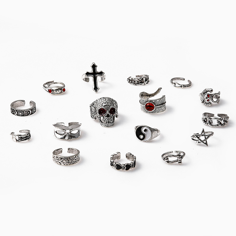 Men'S Fashion Lk - 10/20/30/50 Stuks Punk Gothic Eye Skull