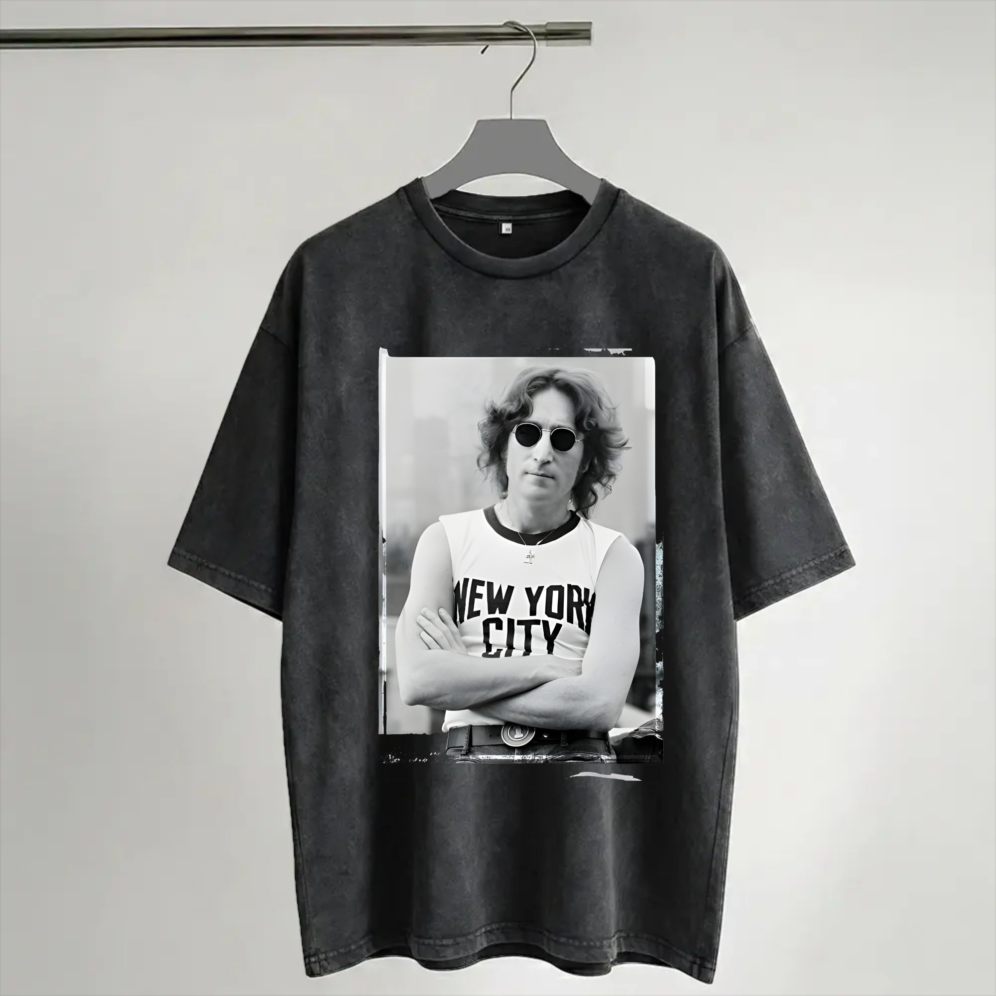 York Men'S Fashion - Harajuku gewassen shirt John Lennon 1972