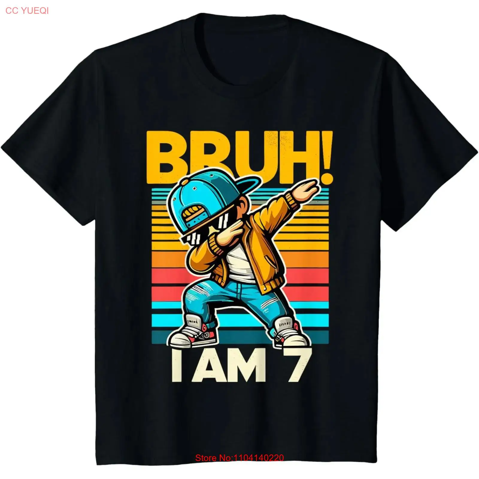 Men Fashion Kids - Kinderen 7-jarige verjaardagjongen Dabbing Bruh It's