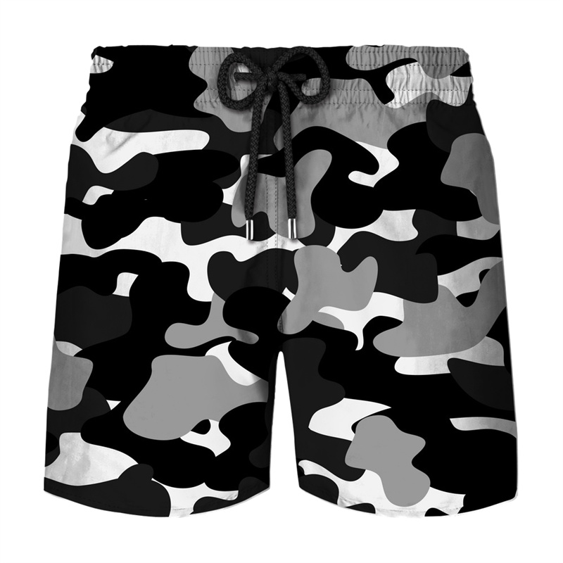 Mens Fashion Camo Pants - Klassieke camouflage boardshorts herenmode 3D-geprinte camo