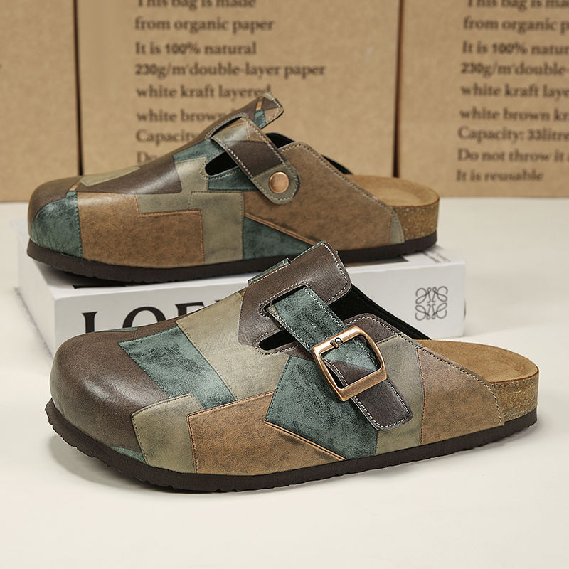 Men'S Fashion For 45 Years Old - Unisex kurk gesloten teen pantoffels instapper