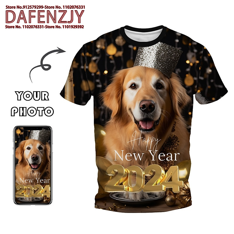 Men Fashion Kids - Custom Grappige Huisdier Foto 3D Over
