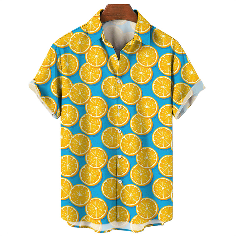 Men'S Fashion Lk - Mode 3D Print Citroen Oranje Fruit