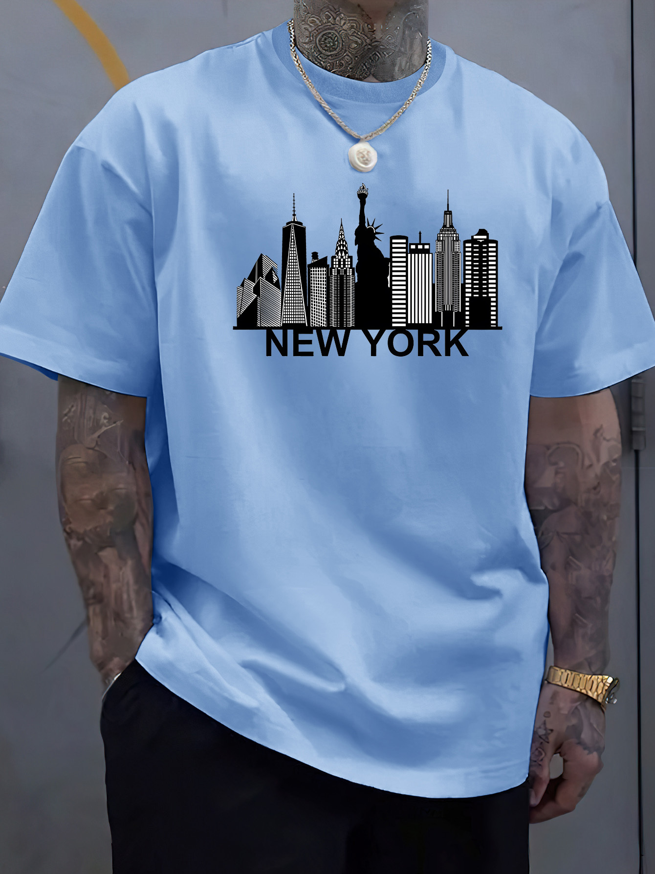 York Men'S Fashion - Katoenen heren T-shirt met New York