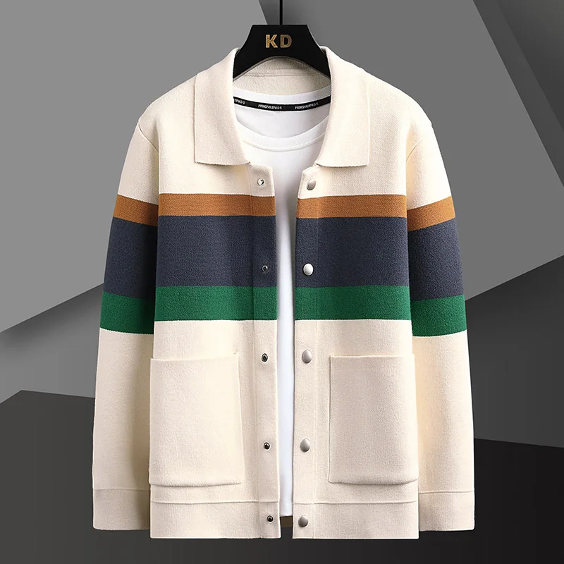 Men'S Fashion Zip Sweater - 2024 Herfst Winter Nieuwe Mode Gebreide