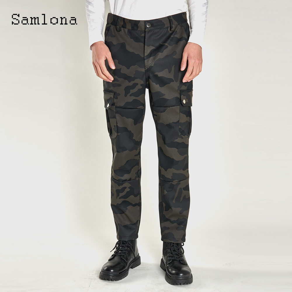 Mens Fashion Camo Pants - 2025 Heren Stand Pocket Mode Pu