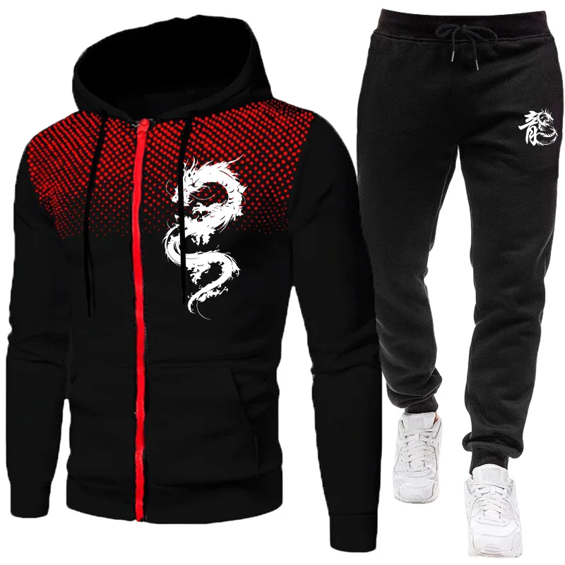 Paris Fashion Men - Heren Paris Dragon Pattern Fashion Print
