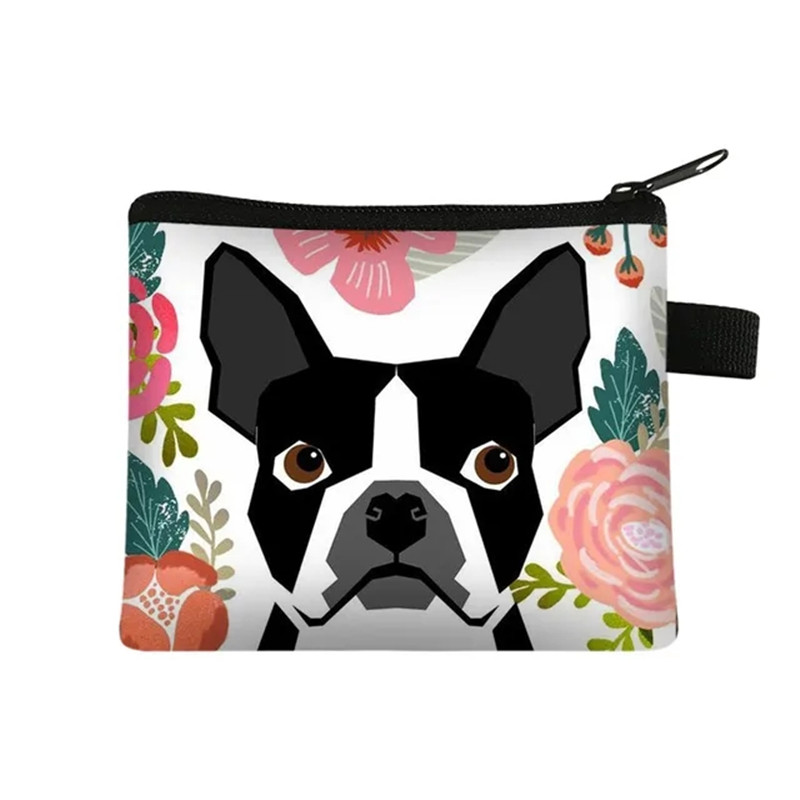Men Fashion Kids - Leuke Bloemen Bulldog Print Portemonnee Vrouwen
