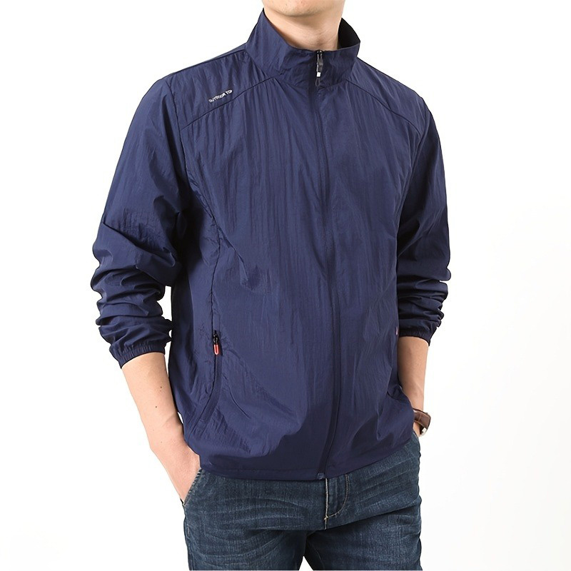 Men Fashion King - Lichtgewicht huidjas voor heren, zomer, opstaande