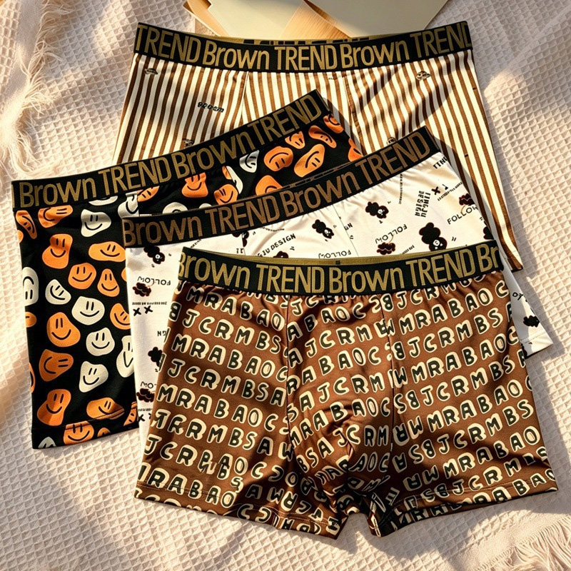 Men'S Fashion Lk - 4 stuks! Herenondergoed! Gedetailleerde cartoon onderbroeken,