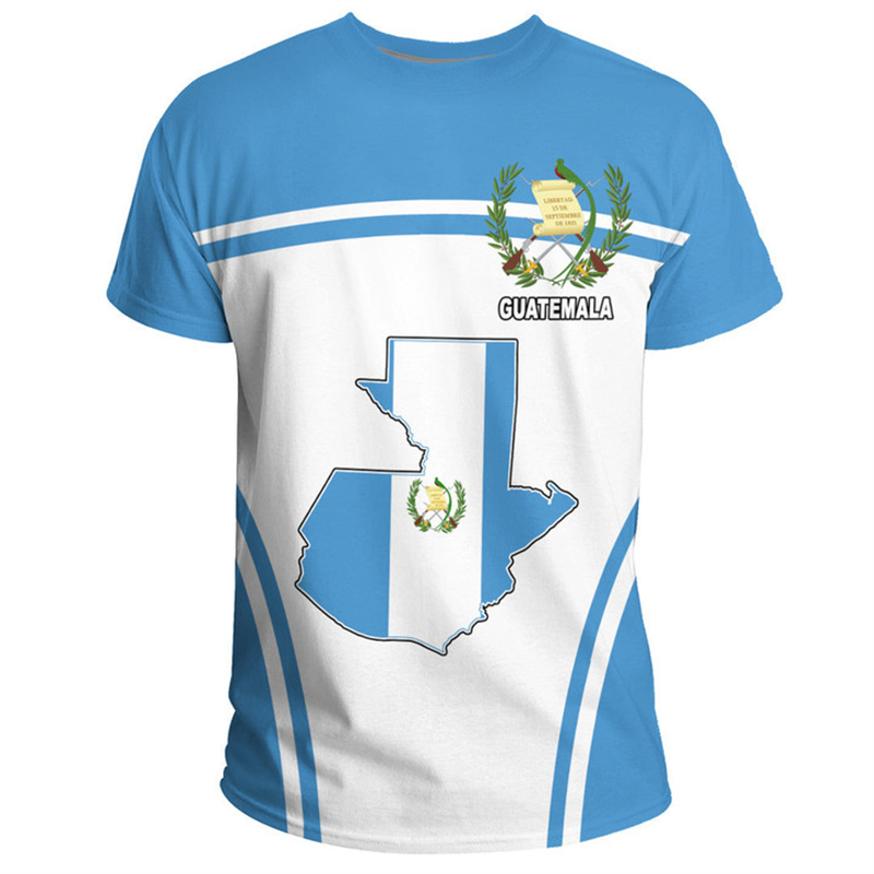 Men'S Fashion Guatemala - Guatemala Vlag Kaart 3d Gedrukt T-Shirt
