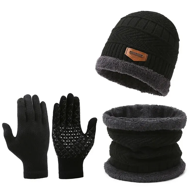 Men'S Fashion Websites - Driedelige halslijn, winddichte herenmuts, wintersjaal voor