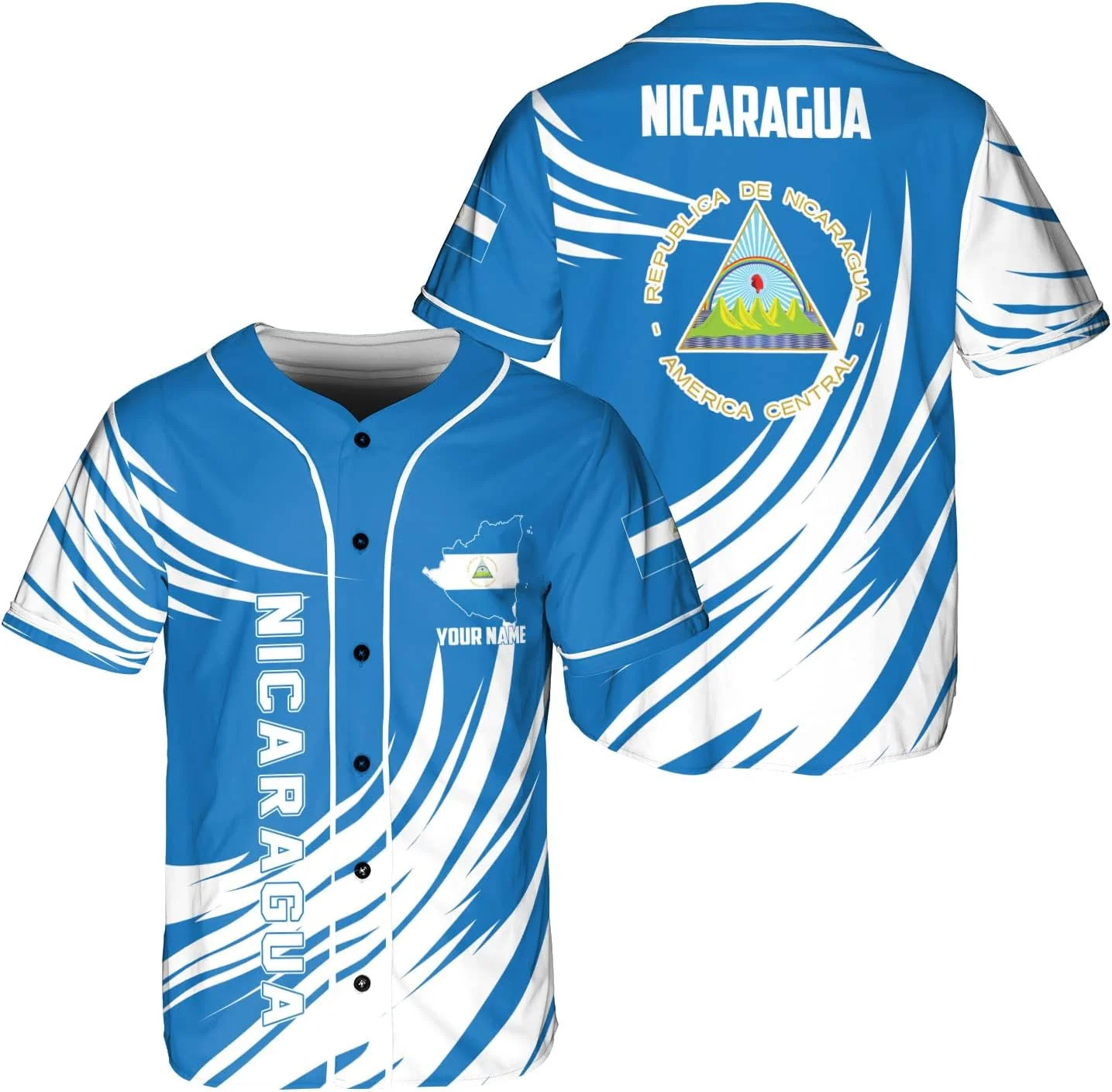 Gepersonaliseerde naam Nicarag - Mens Fashion Baseball Jersey recensie en prijs
