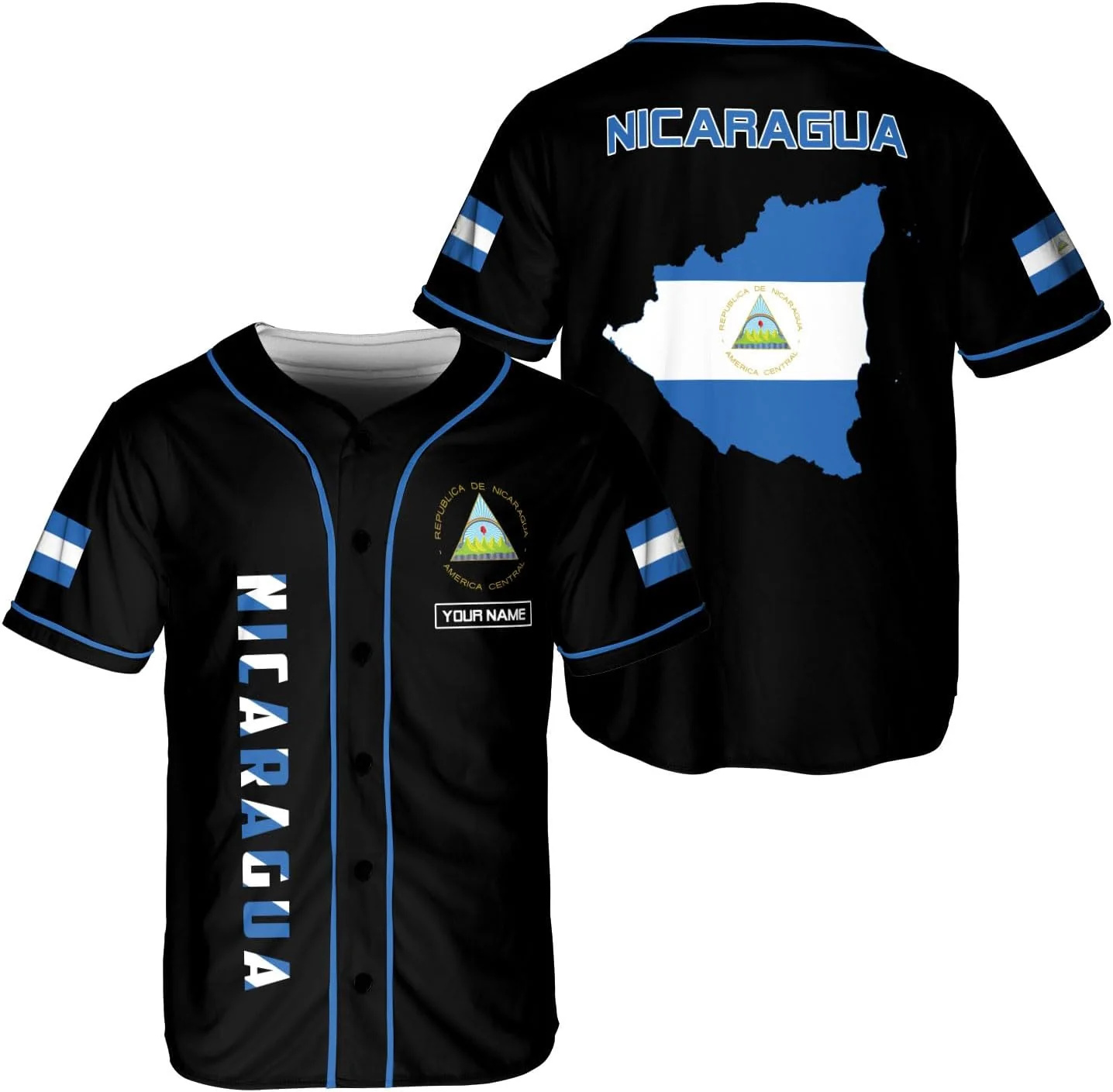 Gepersonaliseerde naam Nicarag - Mens Fashion Baseball Jersey recensie en prijs