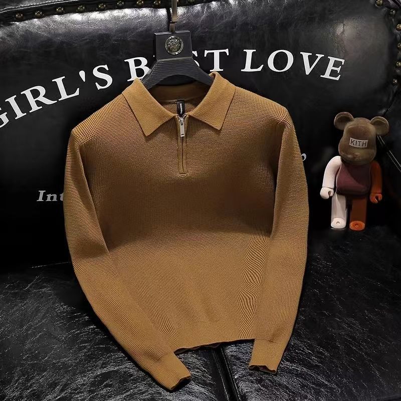 Stijlvol gebreid poloshirt voo - Men'S Fashion Zip Sweater recensie en prijs