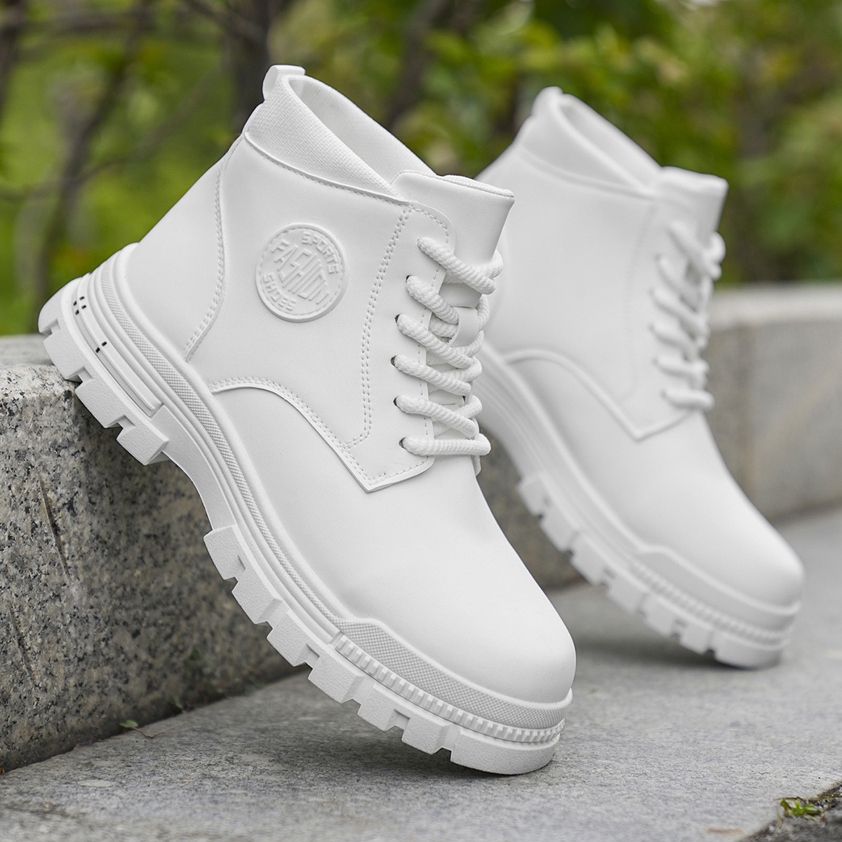 Heren Modieuze witte motorlaar - Men'S Fashion For 45 Years Old recensie en prijs