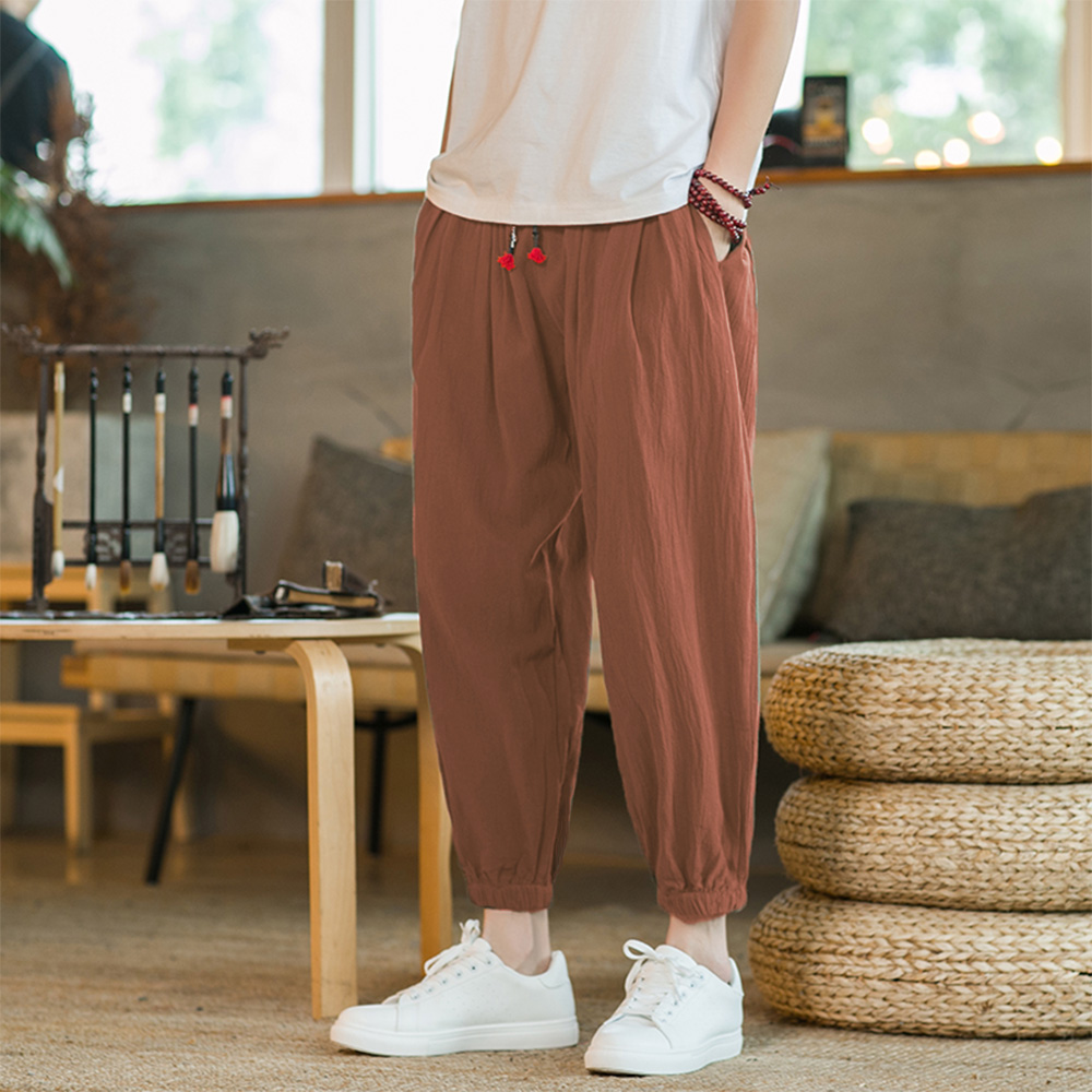 Heren katoenen en linnen harem - Chino Pants Men recensie en prijs