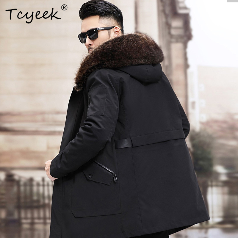 Tcyeek Sliver Fox Bontkraag Wi - Men'S Fashion Zipper Jacket recensie en prijs