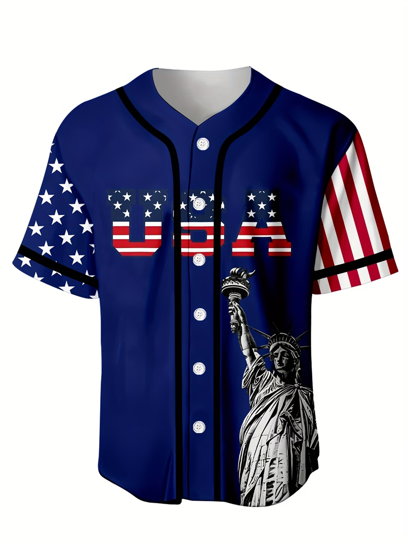 Honkbalshirt USA 250 Honkbalsh - Mens Fashion Baseball Jersey recensie en prijs