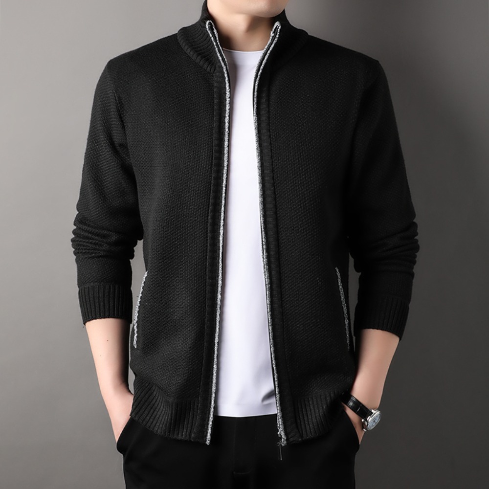 Heren Opstaande Kraag Gebreide - Men'S Fashion Zip Sweater recensie en prijs