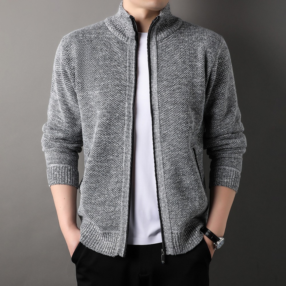 Heren Opstaande Kraag Gebreide - Men'S Fashion Zip Sweater recensie en prijs
