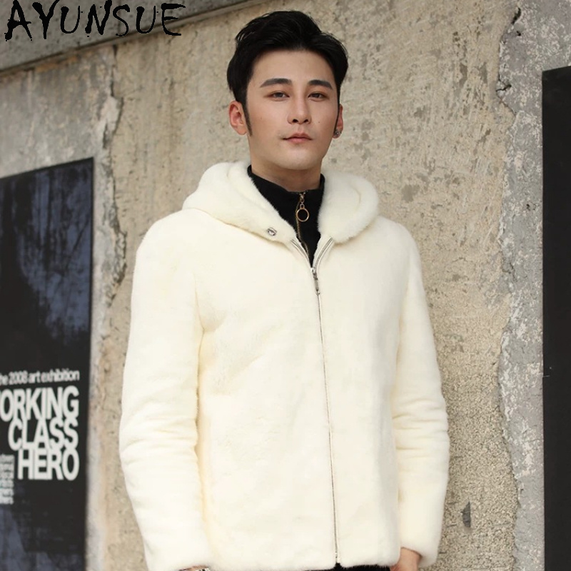 AYUSNUE Natuurlijke Nertsenjas - Men'S Fashion Zipper Jacket recensie en prijs