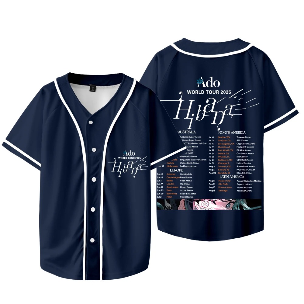 Ado Hibana World Tour Merch Je - Mens Fashion Baseball Jersey recensie en prijs