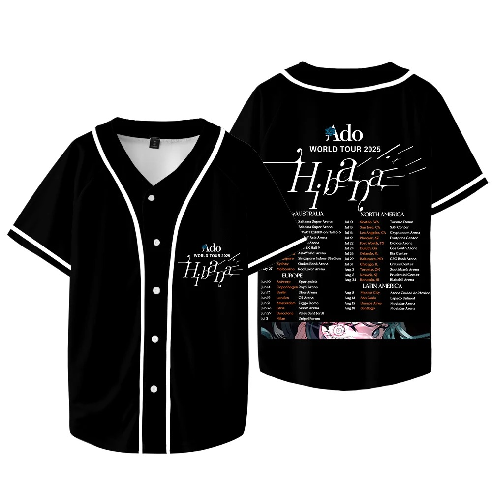 Ado Hibana World Tour Merch Je - Mens Fashion Baseball Jersey recensie en prijs