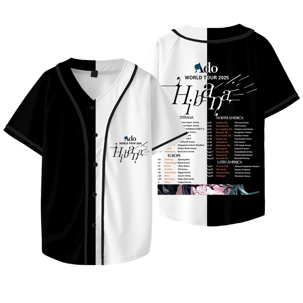 Ado Hibana World Tour Merch Je - Mens Fashion Baseball Jersey recensie en prijs