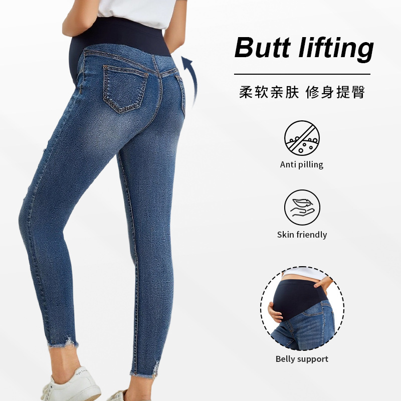 Zwangere vrouwen Casual strakk - Skinny Jeans Ripped recensie en prijs