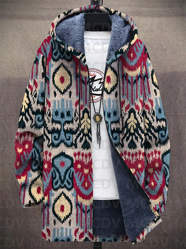 Unisex Retro Etnisch Patroon P - Men'S Fashion Zip Sweater recensie en prijs