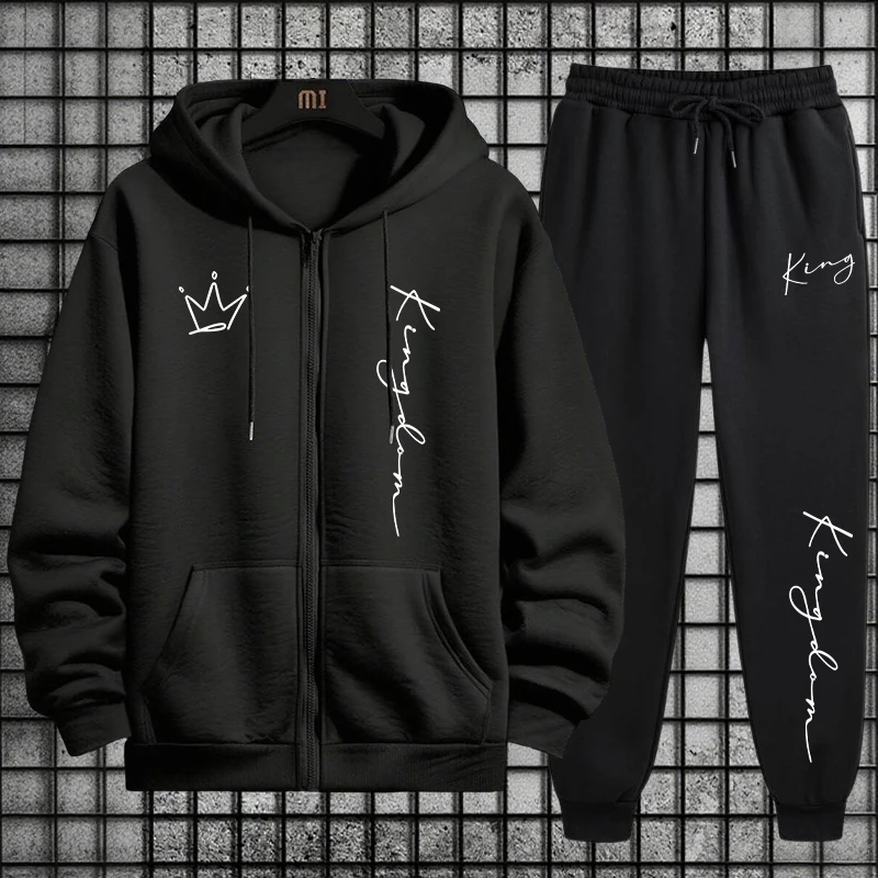 King Letter Print Hoodie en jo - Men Fashion King recensie en prijs