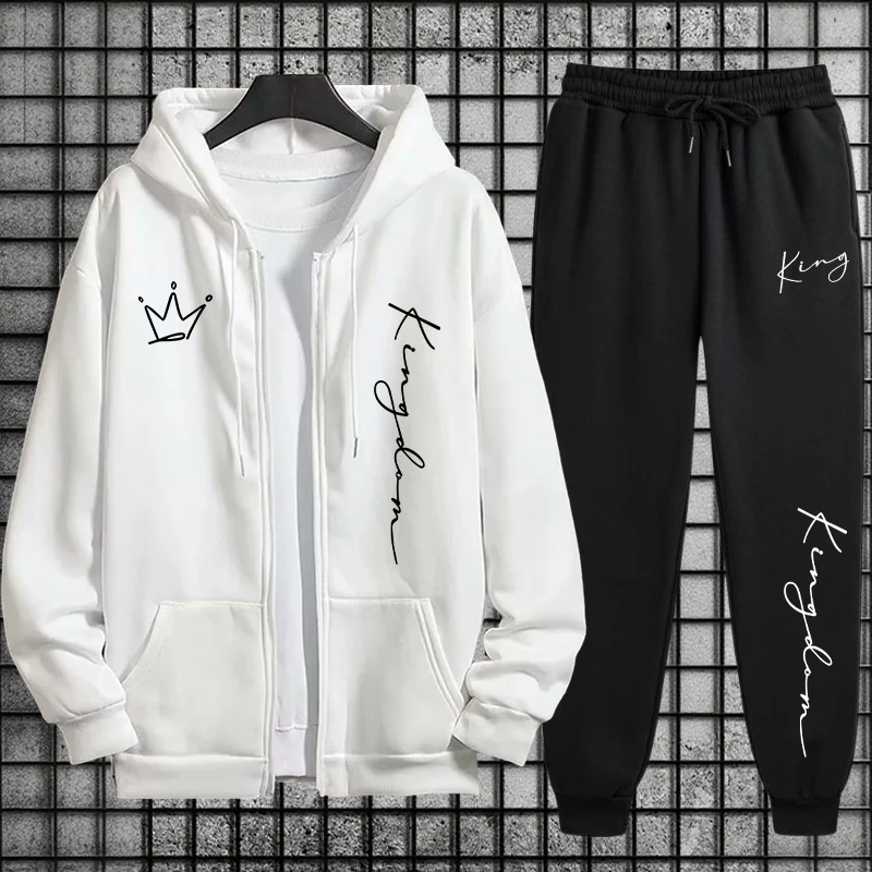 King Letter Print Hoodie en jo - Men Fashion King recensie en prijs