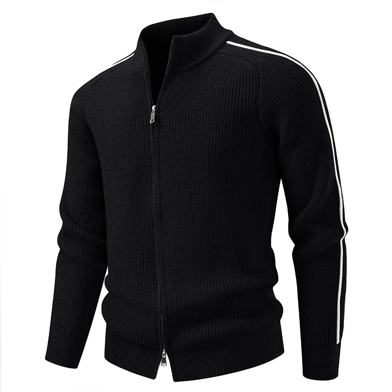 Heren kaki waffle gebreide car - Men'S Fashion Zip Sweater recensie en prijs