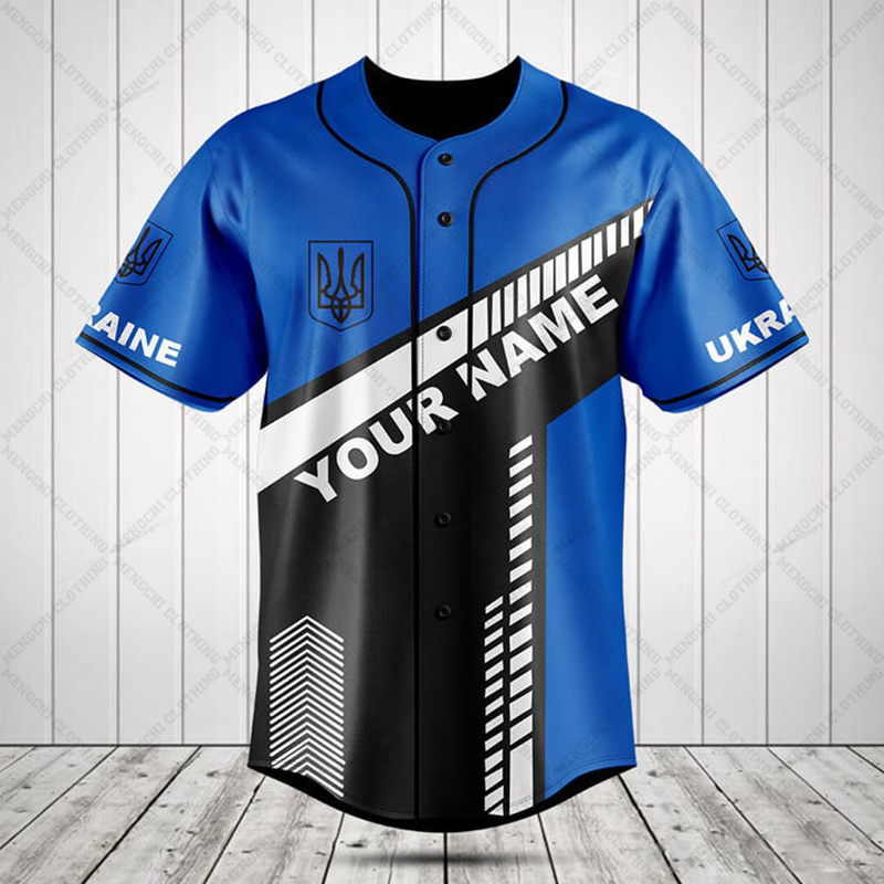 Aangepaste naam Oekraïne Shiel - Mens Fashion Baseball Jersey recensie en prijs
