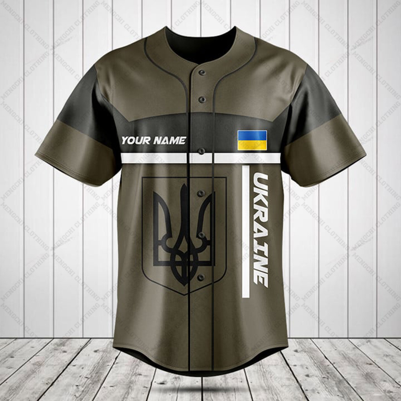 Aangepaste naam Oekraïne Shiel - Mens Fashion Baseball Jersey recensie en prijs