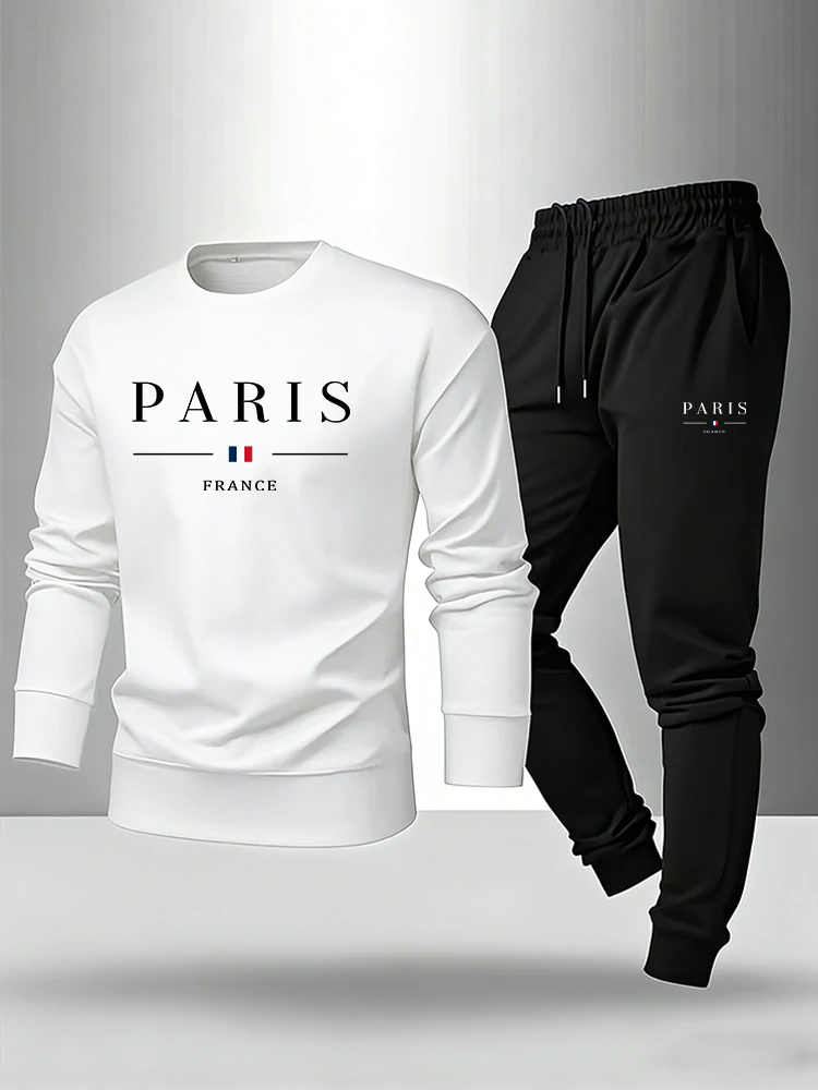 Paris Print Herenset Pullover  - Paris Fashion Men recensie en prijs