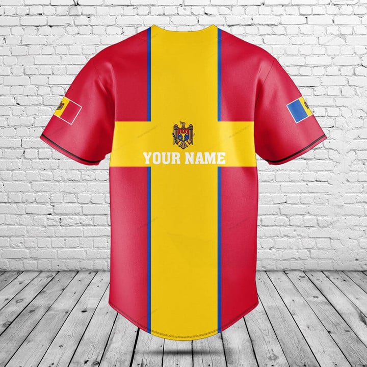 Aangepaste naam Moldavië vlag  - Mens Fashion Baseball Jersey recensie en prijs