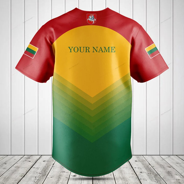 Aangepaste naam Litouwen vlag  - Mens Fashion Baseball Jersey recensie en prijs