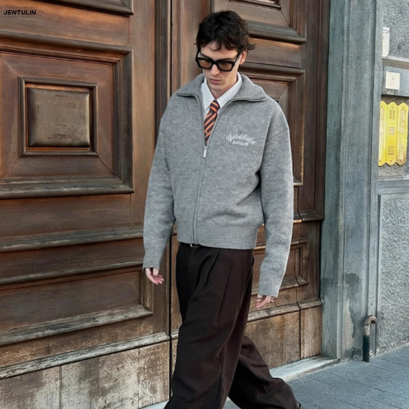 Retro Gesplitst ​ ​ Gebreide t - Men'S Fashion Zip Sweater recensie en prijs